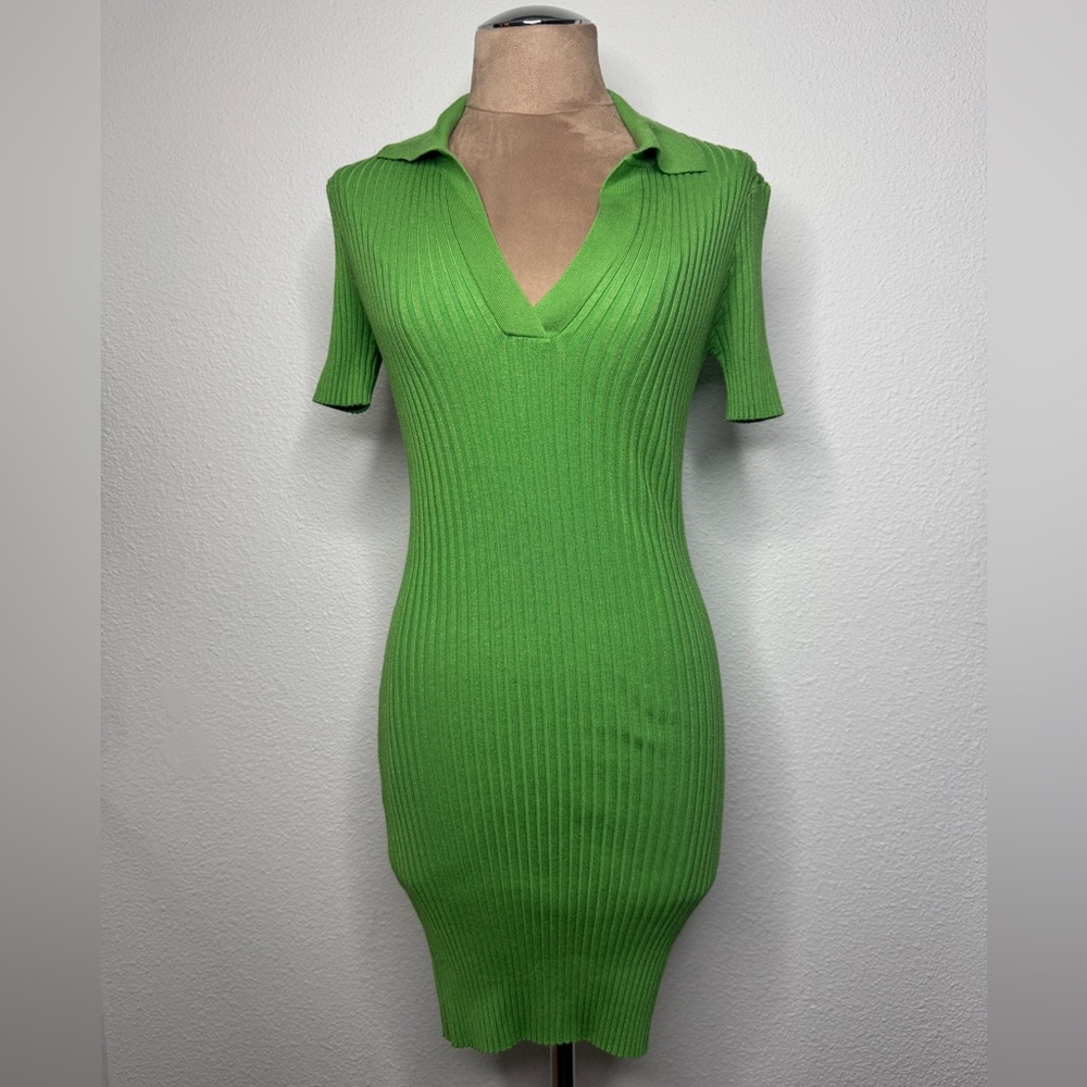 Cotton On Vibrant Green Knit Top/Dress, Size Large